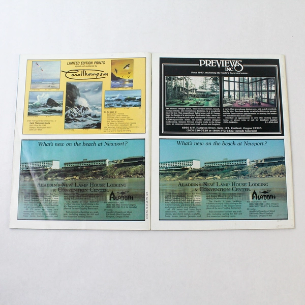 Lot of 2 Vintage Oregon Coast Magazines 1987 June/July & Aug/Sept Issues