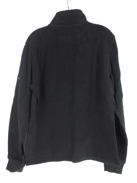 BEN SHERMAN 1/4 Zip Sweater w/ Buttons Cotton Blend Pullover Jacket Black Mens M