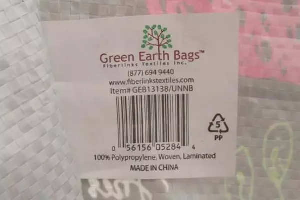 Lot of 5 Green Earth Bags Reusable Shopping Grocery Black Food Eco Friendly