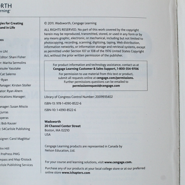 On Course by Skip Downing, 2010 Wadsworth Cengage Learning, Pre-Owned