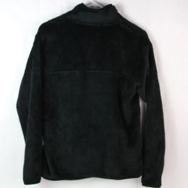 Eddie Bauer Women's Black Fleece Quarter Button-Up Pullover Size M