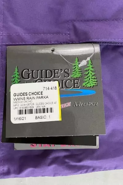 Guides Choice Rain Parka Coat Purple Removable Drawstring Hood Women's Sz M NWT