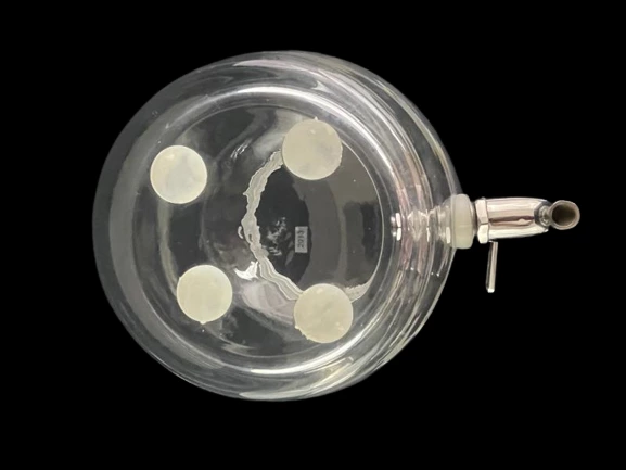 Glass Beverage Dispenser Clear With Lid Silver 10 liter
