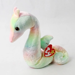 TY Beanie Baby Neon 1999 Tie Dye Pastel Seahorse Plush Doll Toy With Tag