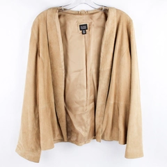Eileen Fisher Tan Italian Suede Jacket Women's Size Large