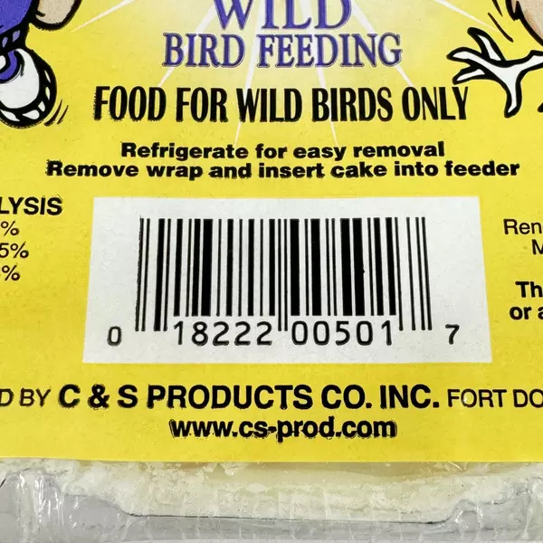 Lot of 2 C&S High Energy Wild Bird Suet Cakes 11.75 oz Each New Tags