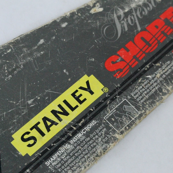 Vintage 1986 Stanley Short Cut 24" Handsaw Wood Handle Rusty Collectible