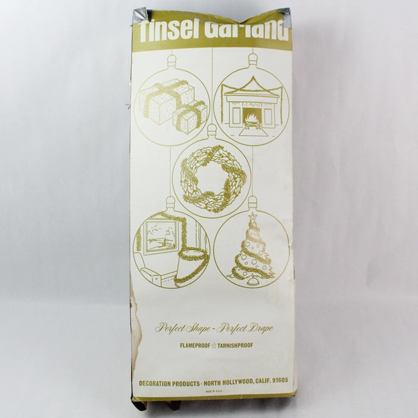 36ft Silver Tinsel Garland Flameproof & Tarnish Proof Holiday Decor