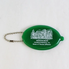 Rubber Squeeze Pocket Coin Purse Monticello Charlottesville VA Thomas Jefferson