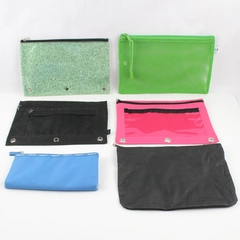 Lot of 6 Pencil Pouches in Various Colors and Sizes