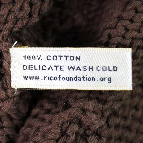 Rico Brown Full-Zip 100% Cotton Knit Cardigan Women's Size Small