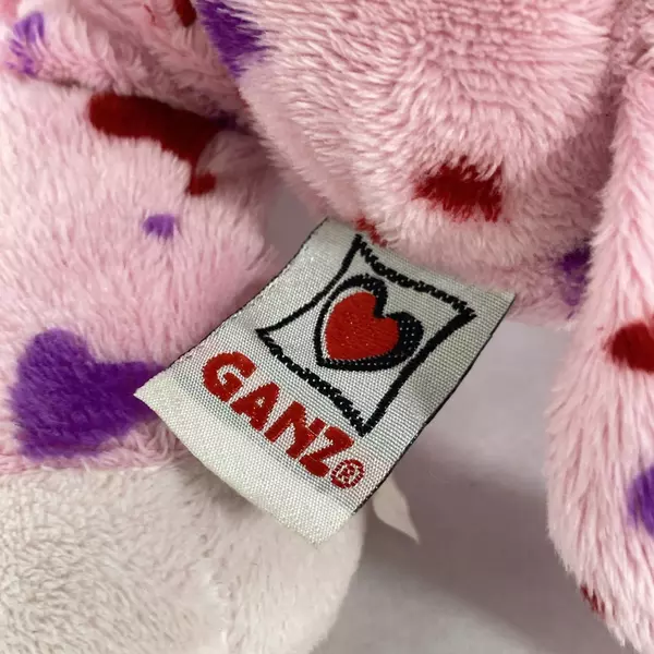 Ganz Webkinz Love Monkey 10" Plush Pink Hearts Pre-owned Collectible Toy