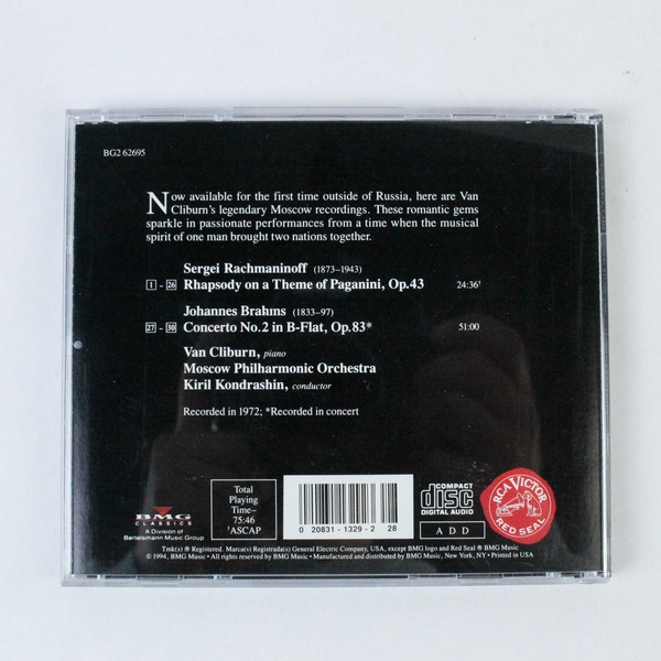 Van Cliburn In Moscow Rachmaninoff Beethoven CD 1994 BMG Good Condition