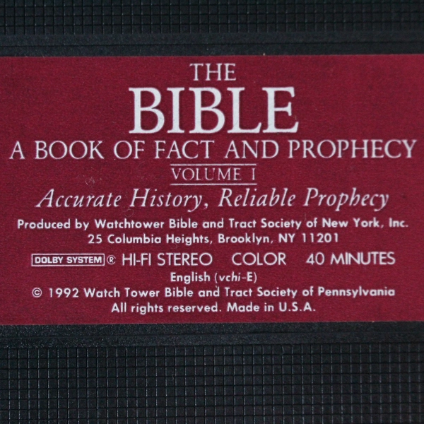 The Bible: A Book of Fact & Prophecy Volume 1 VHS Tape - Pre-Owned