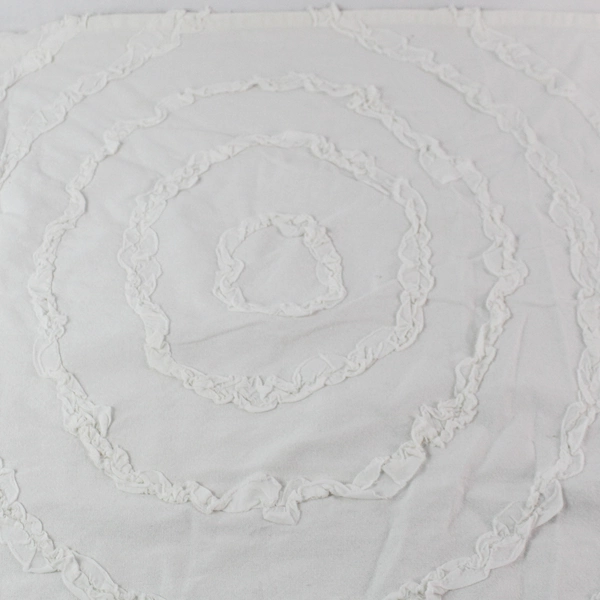 OHOME White 100% Cotton Shower Curtain 65.5x74 in Pre-Owned with Stains