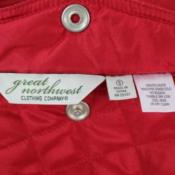 Great Northwest Women's Reversible Puffer Vest Red & Black Size Small