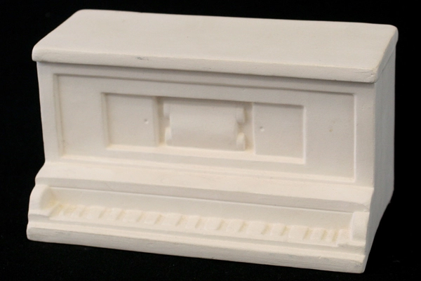Bisque Ceramic Porcelain Player Piano Top 1:12 Just Add Bottom Ready to Paint