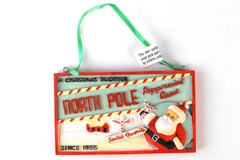 2003 Enesco Memories On Main North Pole Santa Billboard Ornament