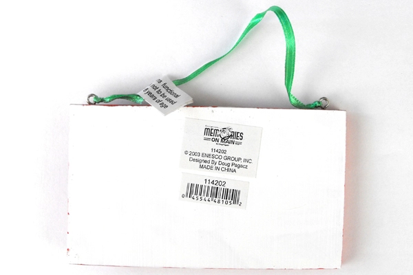 2003 Enesco Memories On Main North Pole Santa Billboard Ornament