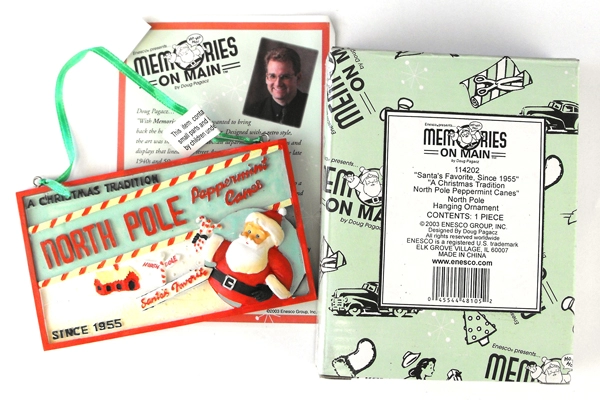 2003 Enesco Memories On Main North Pole Santa Billboard Ornament