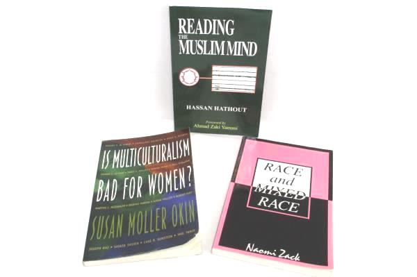 Multi Culture Mixed Lot of 3 Books Naomi Zack, Hassan Hathout, Susan Moller Okin