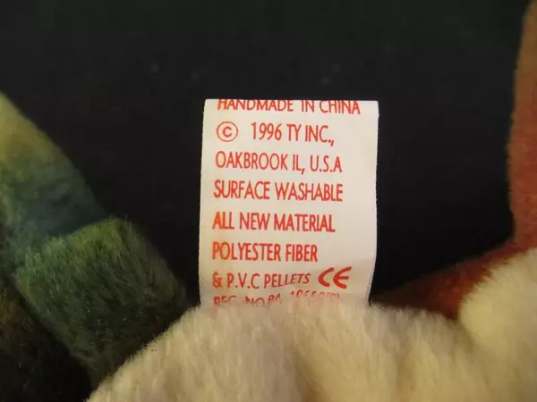 Ty Beanie Baby Claude the Crab 7.5" Beanbag Plush Orange Purple PVC Pellets 1996