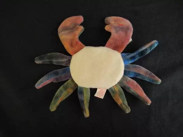 Ty Beanie Baby Claude the Crab 7.5" Beanbag Plush Blue Purple PVC Pellets 1996