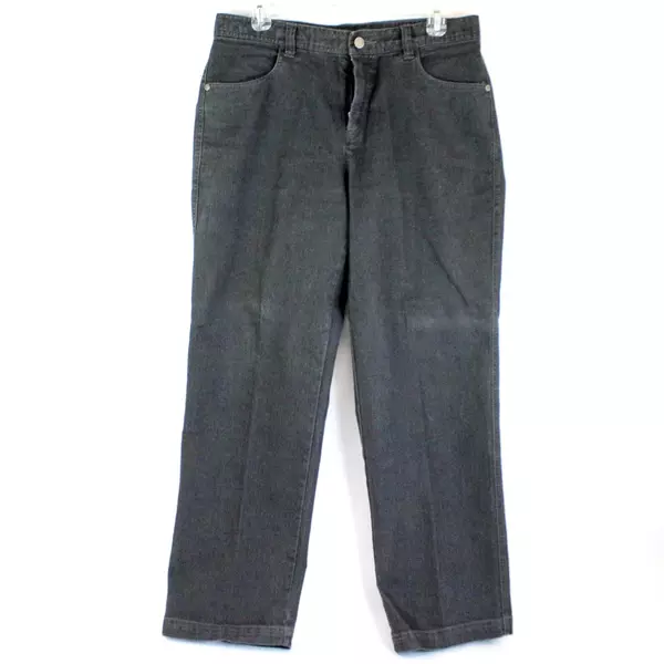 Vintage Woolrich Women's Black Jeans Size 10P Four Pocket Good Condition