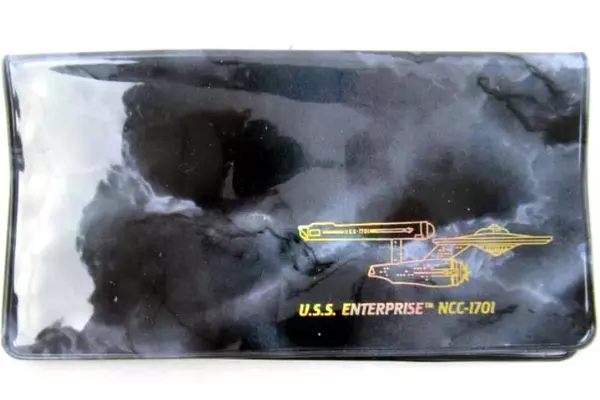 Vintage Star Trek Checkbook Case Cover Paramount USS Enterprise NCC-1701