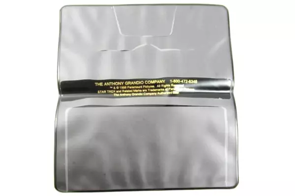 Vintage Star Trek Checkbook Case Cover Paramount USS Defiant Star Fleet Command