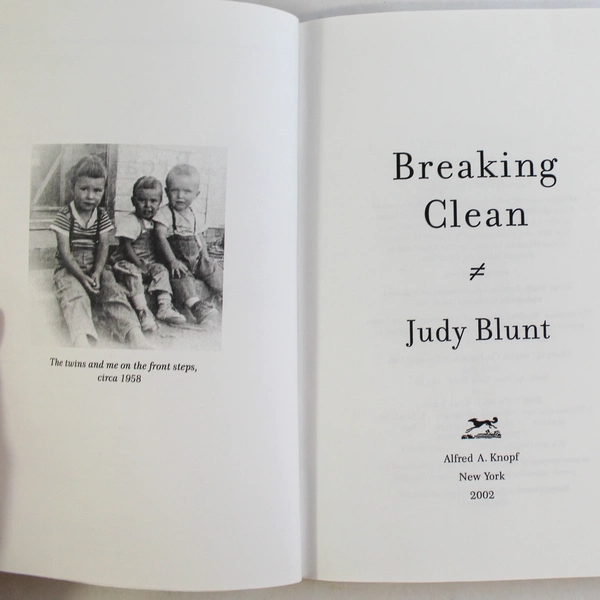 Breaking Clean by Judy Blunt 2002 Paperback Book Uncorrected Proof Copy