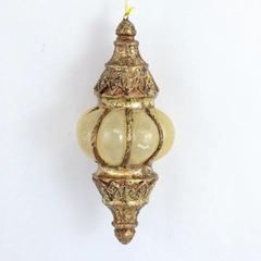 Christmas Tree Ornament Handmade Plastic Metallic Lamp Silver/Copper