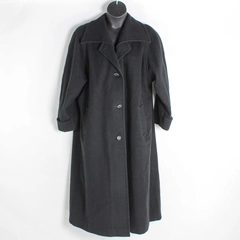 Vintage Kristen Blake Black Wool Trench Coat Women's Size 16