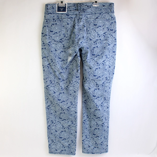 NWT Charter Club Paisley Lexington Straight Leg Denim Jeans Women's Size 14P