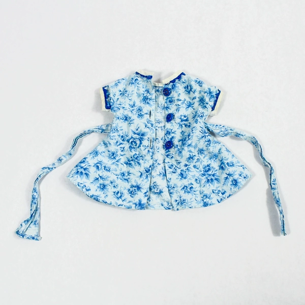 Vintage Handmade Doll Clothes Lot of 3 Floral & Plaid, Pre-Owned