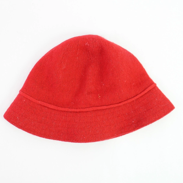 August Women's Red Cloche Hat with Bow Detail Wool Blend 9" Diameter
