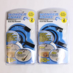 Lot of 2 Packs Of 2 Tekno Wonder Snake Professional Drain Hair Remover Sealed