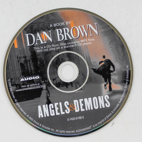 Dan Brown Angels & Demons Audiobook CD-ROM 2003 Simon & Schuster Good Cond.