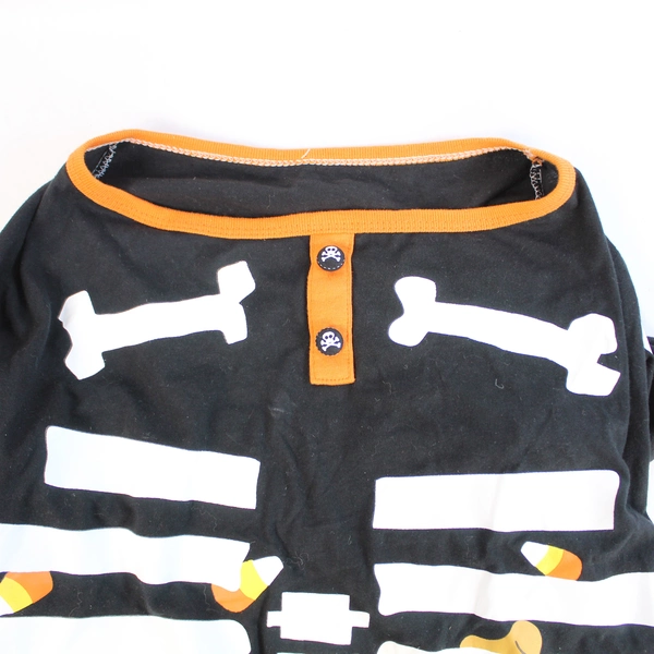 Petco Halloween Skeleton Dog Costume & Bandana Size Large Black White