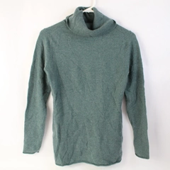 Claudia Nichole Green Cashmere Turtleneck Sweater Women's Size XS