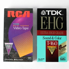 Lot of 2 New Blank VHS Tapes RCA T-120 TDK T-160 Factory Sealed 