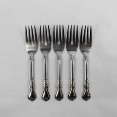Lot of 5 Cambridge Flatware Jessica (Stainless) Salad Forks