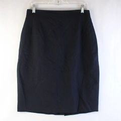Liz Claiborne Classics Skirt Dark Navy Pencil Wiggle Women's Size 12 Wool