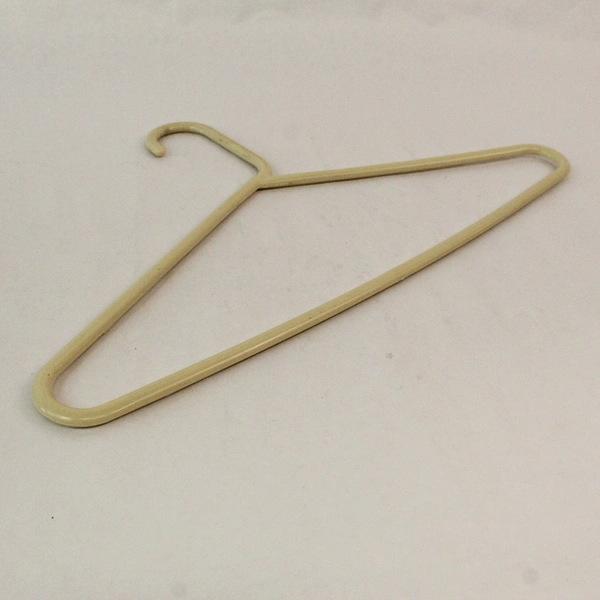 Lot of 10 Light Yellow Plastic Tubular Clothes Hangers Vintage Pre-Owned