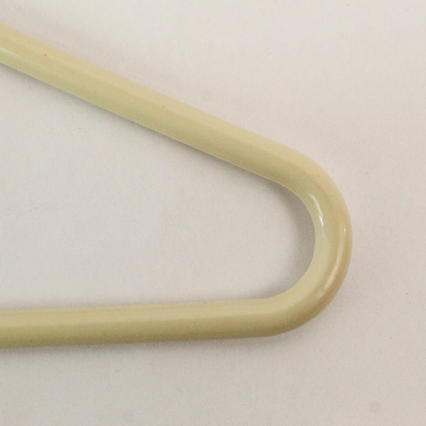 Lot of 10 Light Yellow Plastic Tubular Clothes Hangers Vintage Pre-Owned
