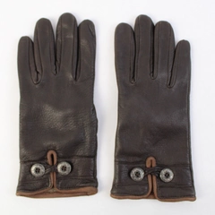 Vintage Nordstrom Brown Genuine Deerskin Gloves Women's Size Small