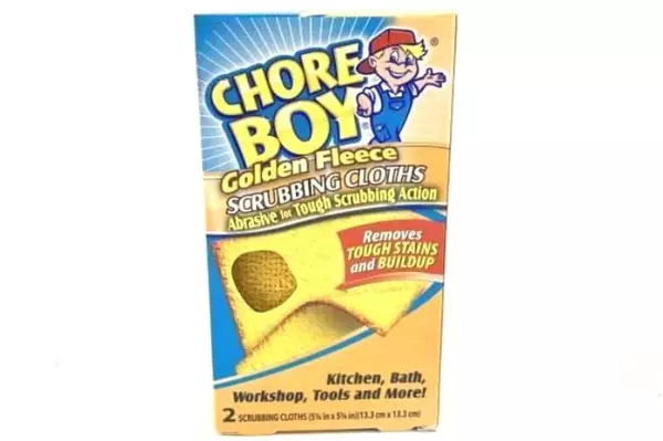 Lot of 3 Chore Boy Golden Fleece Scrubbing Cloths Yellow Red Kitchen Bathroom