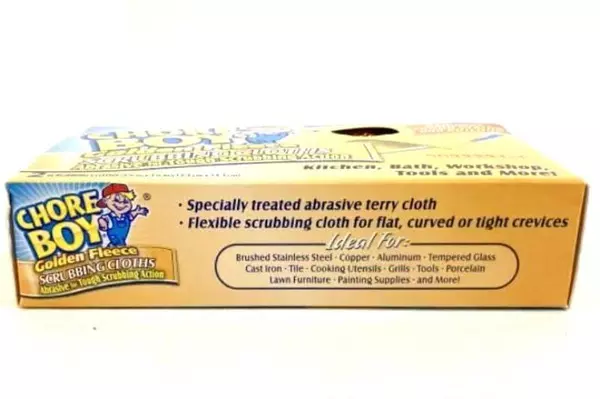 Lot of 3 Chore Boy Golden Fleece Scrubbing Cloths Yellow Red Kitchen Bathroom