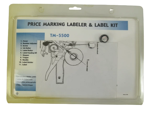 Vintage Price Marking Labeler Kit TM-5500 Black Business Thrift Yard Sale