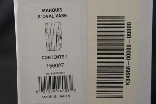 Marquis by Waterford 8" Oval Crystal Vase Fluted Clear 156027